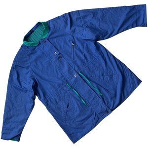 C&A (Switzerland) Poplin Bermuda Collar Paneled Parka Blue (Kansai Yamamoto) : L